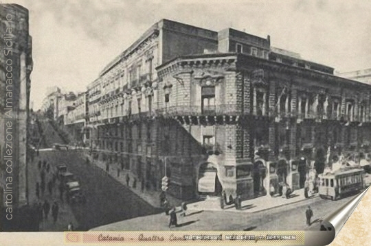 Catania Quattro Canti e via A. di Sangiuliano nel 1929